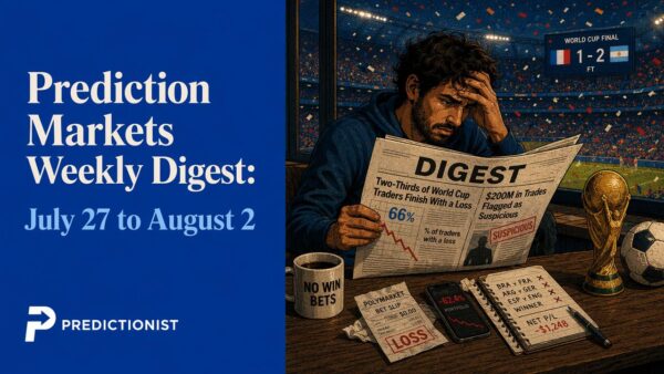 Prediction Markets Weekly Digest: Two-Thirds of World Cup Bettors on Polymarket Lost Money